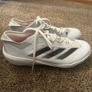 Adidas Adizero Impact White & Black molded baseball cleats size 10
